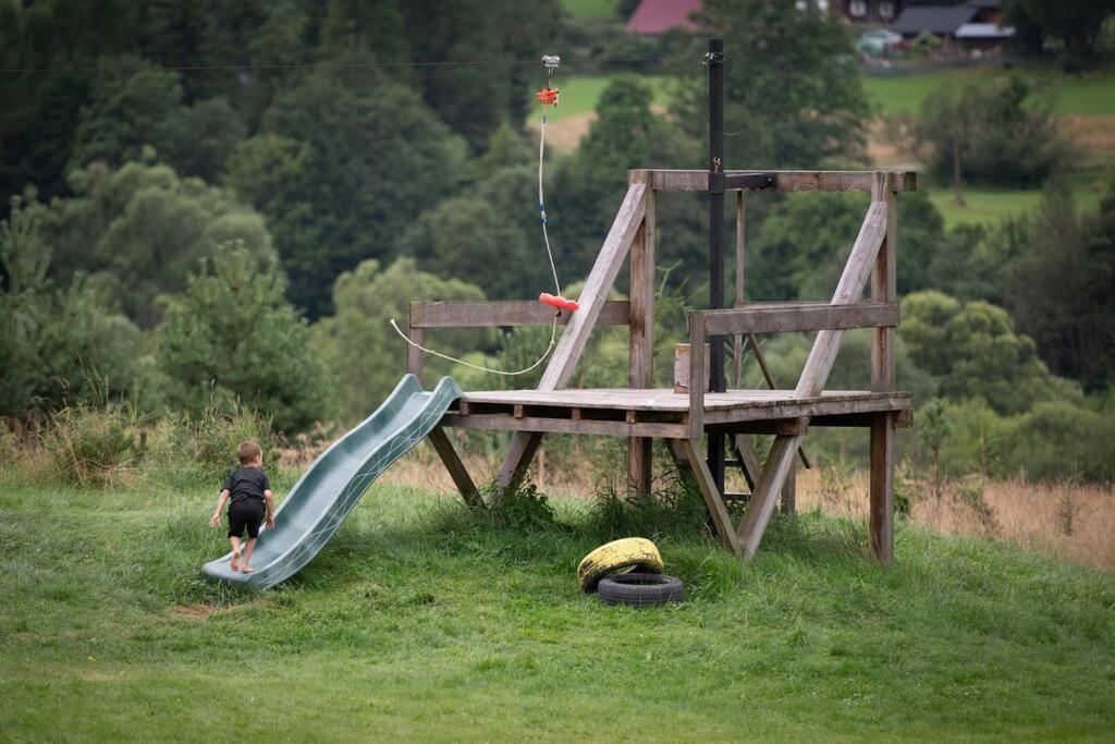 Polanka Beskid Niski Cute Cabin With Spectacular Views Hanczowa Bagian luar foto
