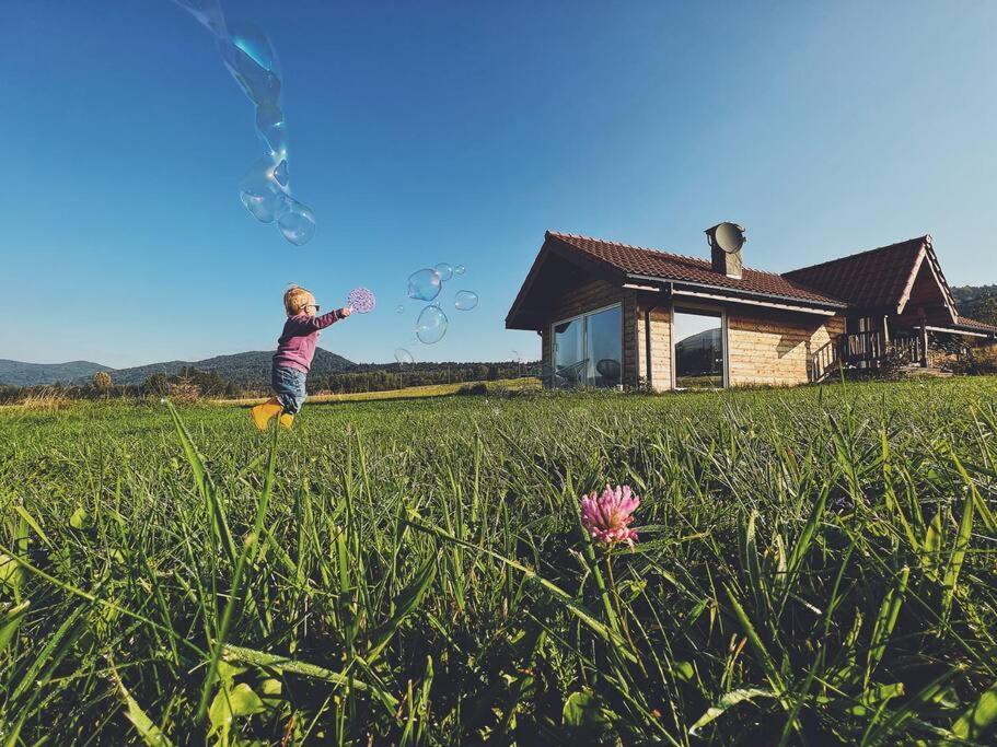 Polanka Beskid Niski Cute Cabin With Spectacular Views Hanczowa Bagian luar foto