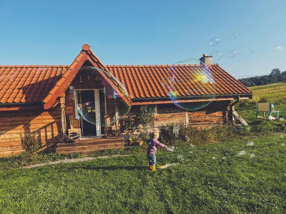 Polanka Beskid Niski Cute Cabin With Spectacular Views Hanczowa Bagian luar foto
